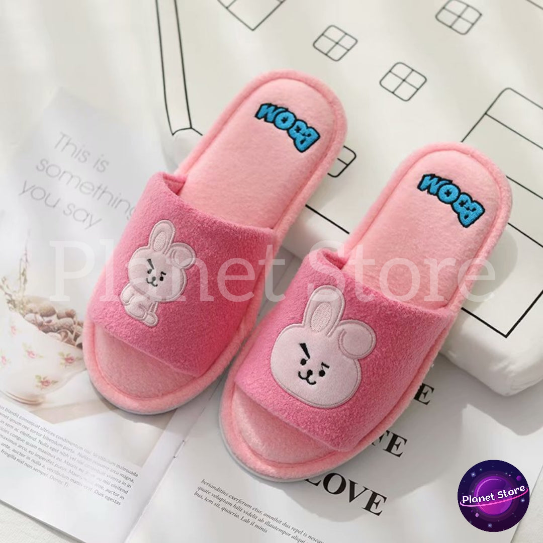 PANTUFAS BT21 BORDADAS E PELUCIADAS