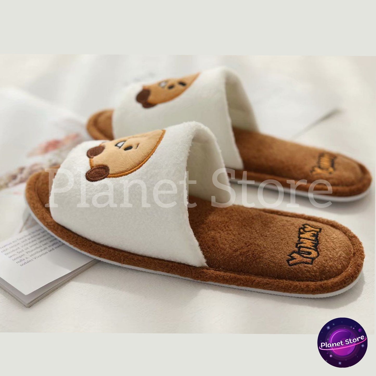 PANTUFAS BT21 BORDADAS E PELUCIADAS