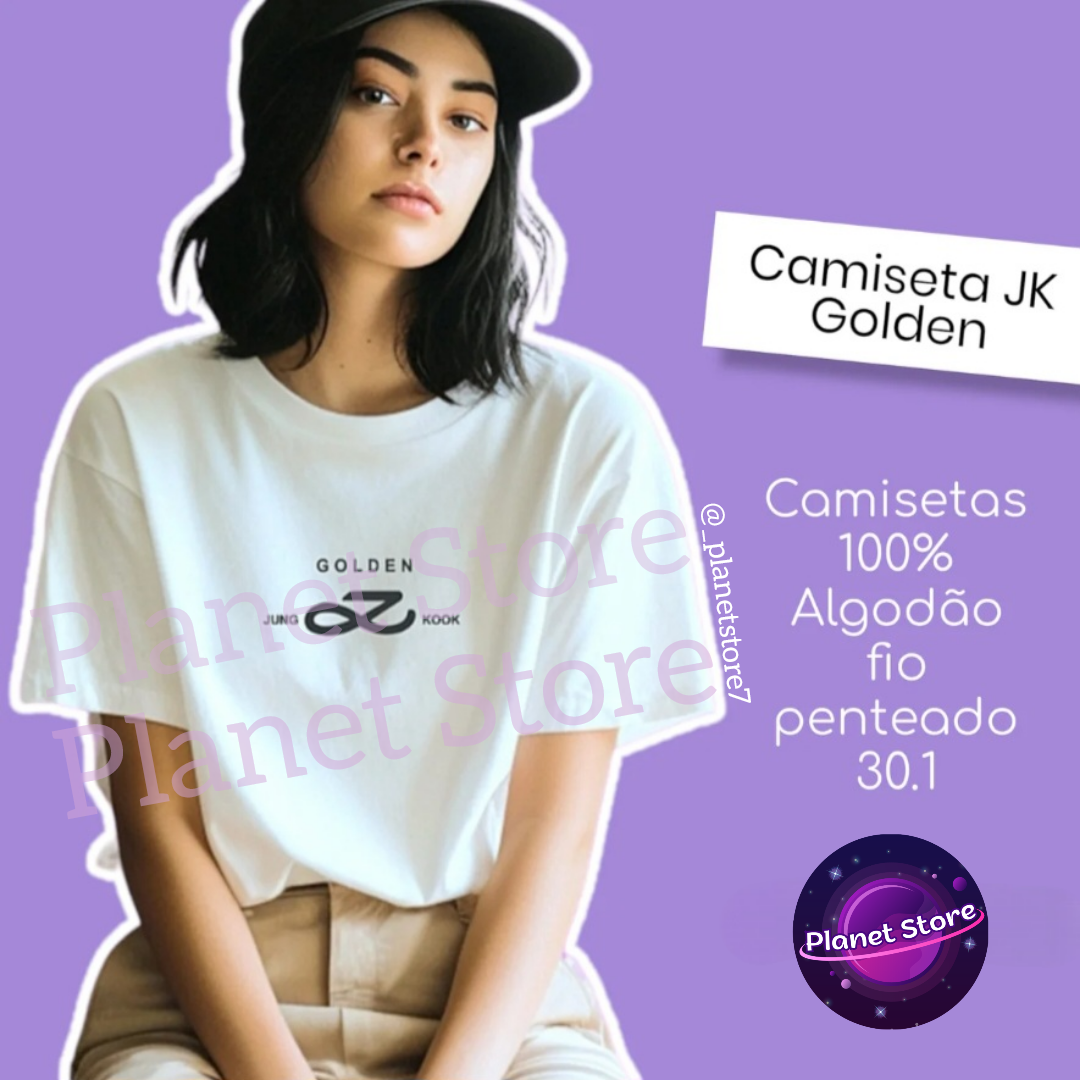 CAMISETA JUNGKOOK GOLDEN 100% ALGODÃO
