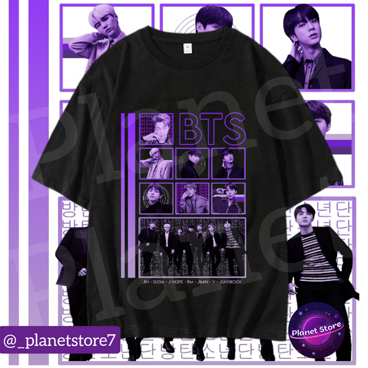 CAMISETA BTS 100% ALGODÃO (preta e branca)