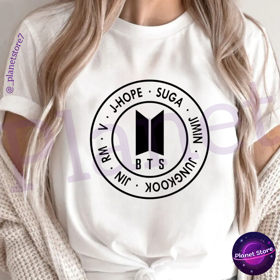 CAMISETA BTS 100% ALGODÃO