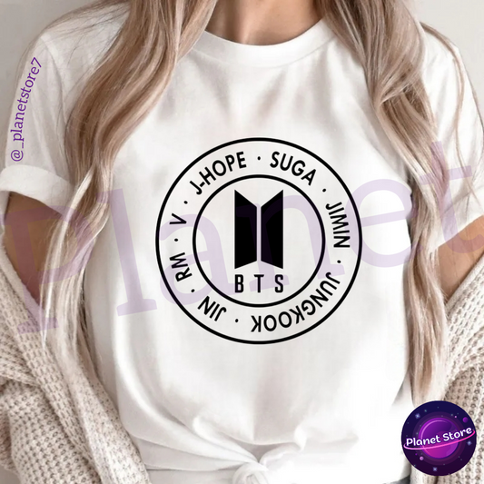 CAMISETA BTS 100% ALGODÃO