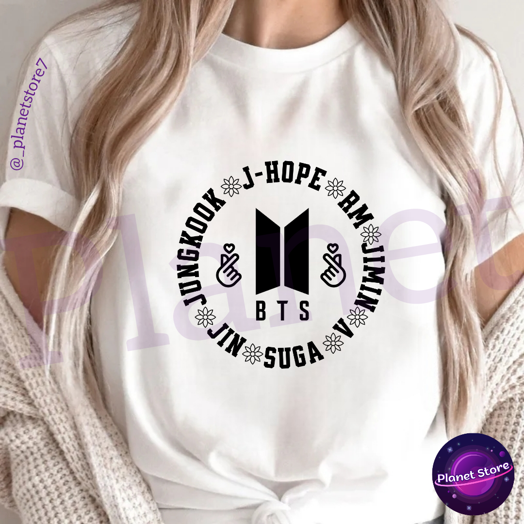 CAMISETA BTS 100% ALGODÃO