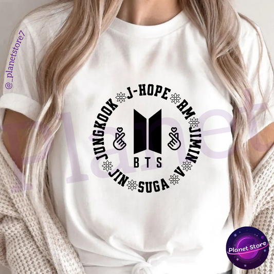 CAMISETA BTS 100% ALGODÃO