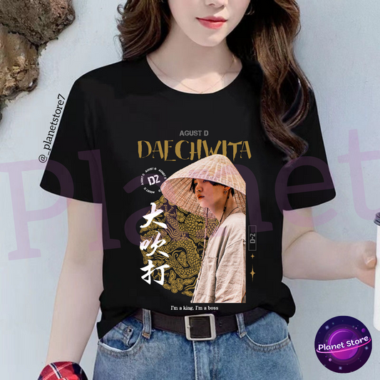 CAMISETA SUGA DAECHWITA AGUST D 100% ALGODÃO