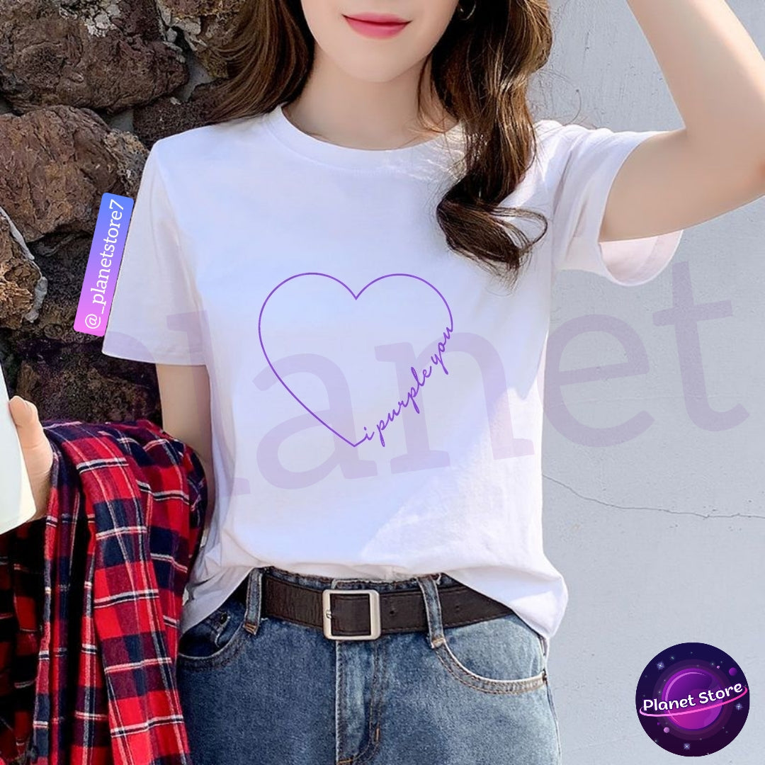 CAMISETA BTS I PURPLE YOU 100% ALGODÃO