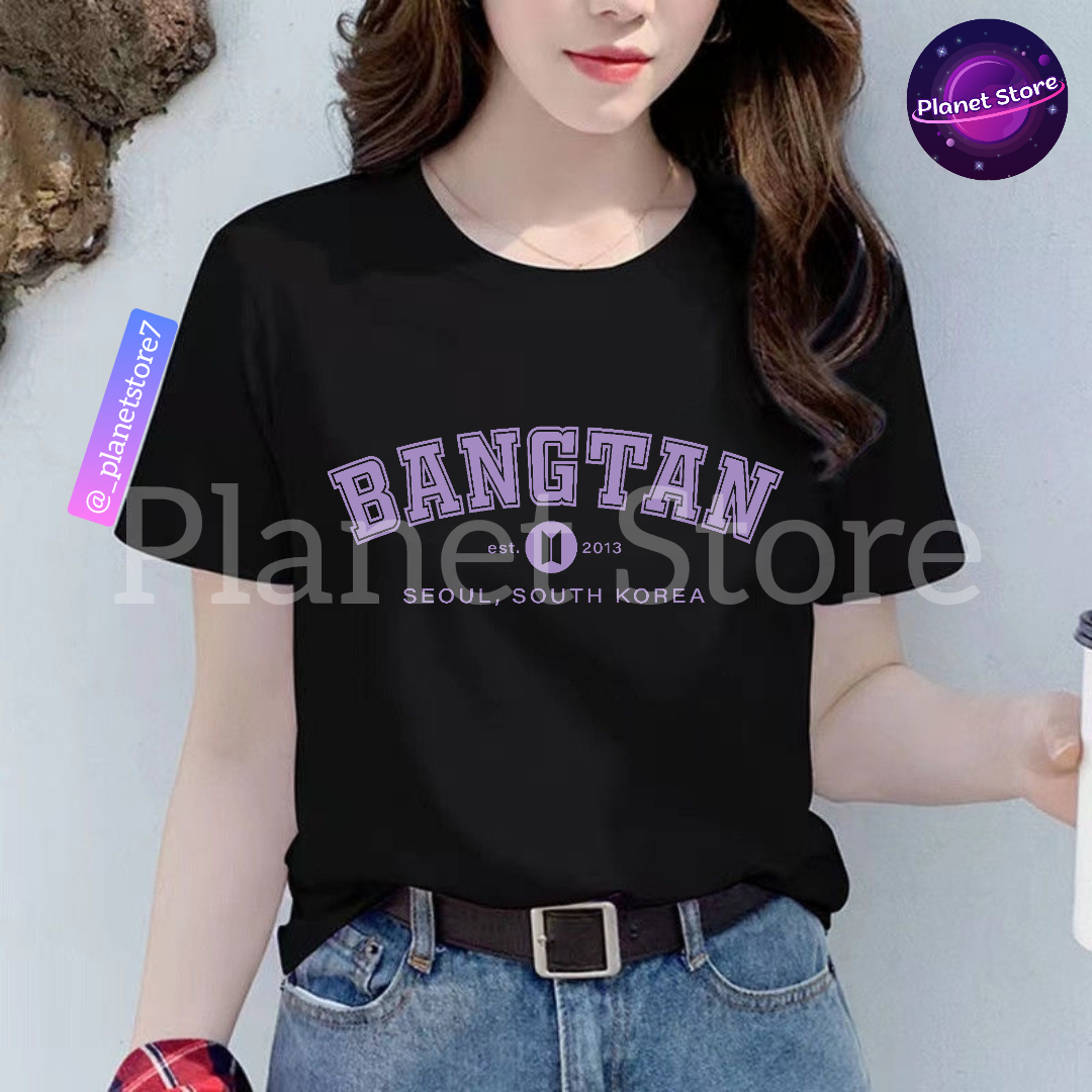 CAMISETA BANGTAN 100% ALGODÃO (Preta e Branca)