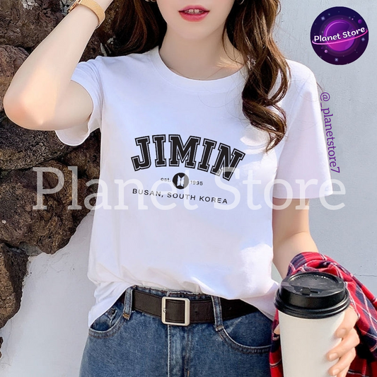 CAMISETAS BTS 100% ALGODÃO (Todos os Integrantes/Preta e Branca)
