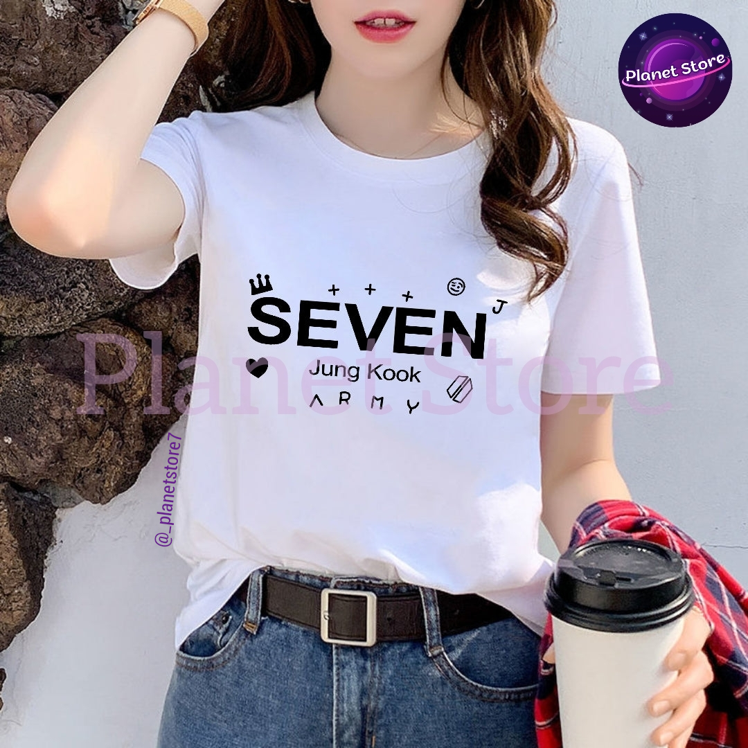 CAMISETA JUNGKOOK SEVEN 100% ALGODÃO