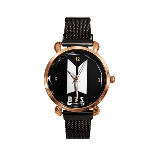 RELÓGIOS BTS ARMY C/ PULSEIRA EM AÇO INOX - 3 OPÇÕES DE CORES!✨