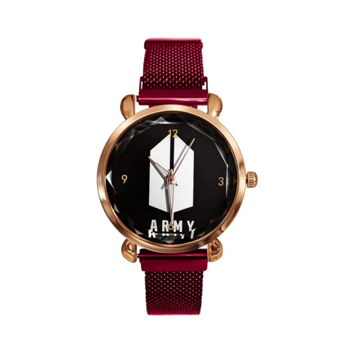 RELOJES BTS CON CORREA DE ACERO INOXIDABLE (en 2 modelos)