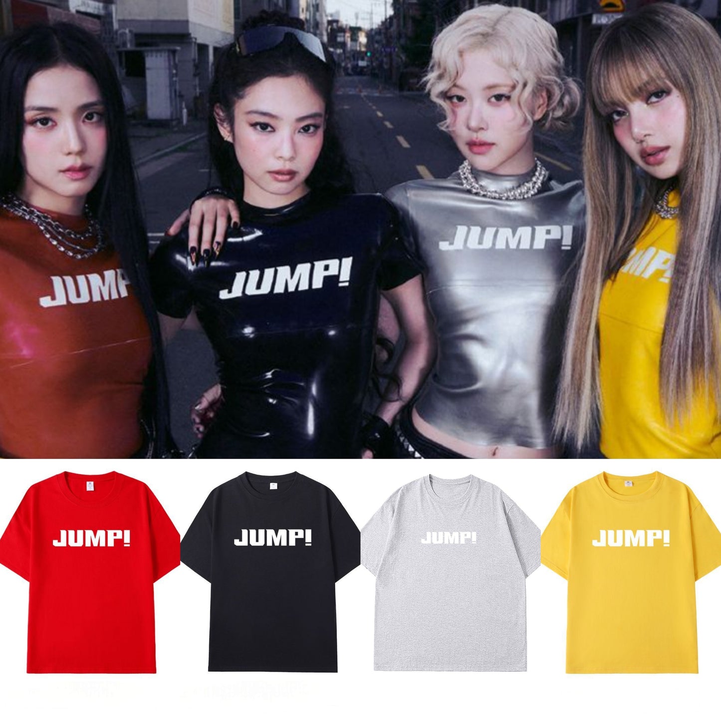 CAMISETAS BLACKPINK JUMP 100% ALGODÃO