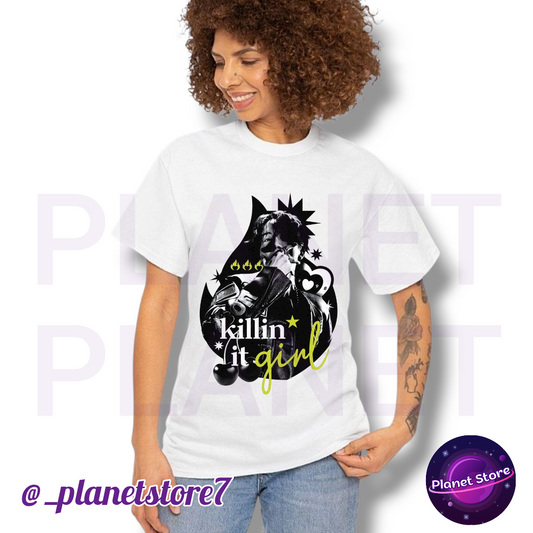 CAMISETA JHOPE KILLIN' IT GIRL 100% ALGODÃO (preta e branca)