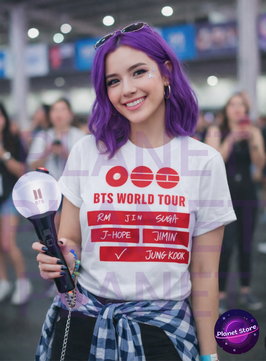CAMISETA BTS WORLD TOUR ARIRANG 100% ALGODÃO (preta e branca)