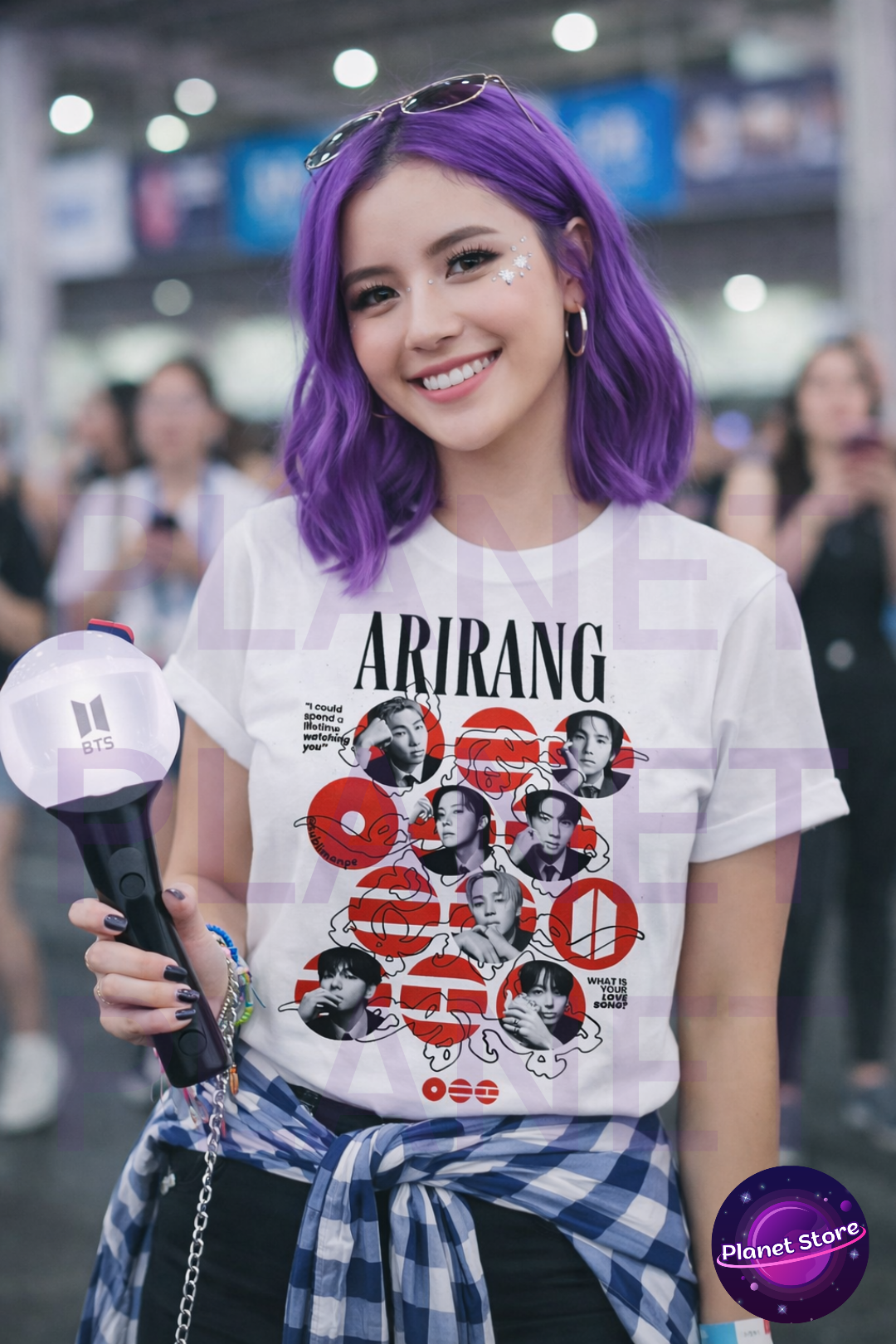 CAMISETA BTS WORLD TOUR ARIRANG 100% ALGODÃO