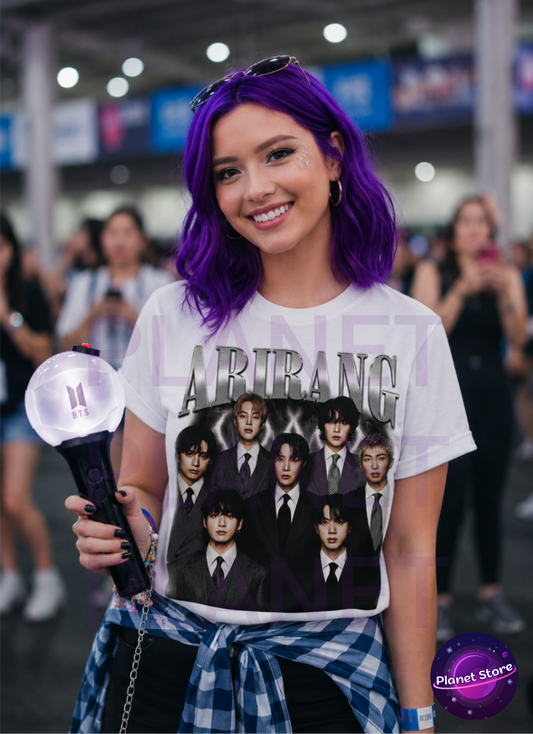 CAMISETA BTS ARIRANG 100% ALGODÃO (preta e branca)