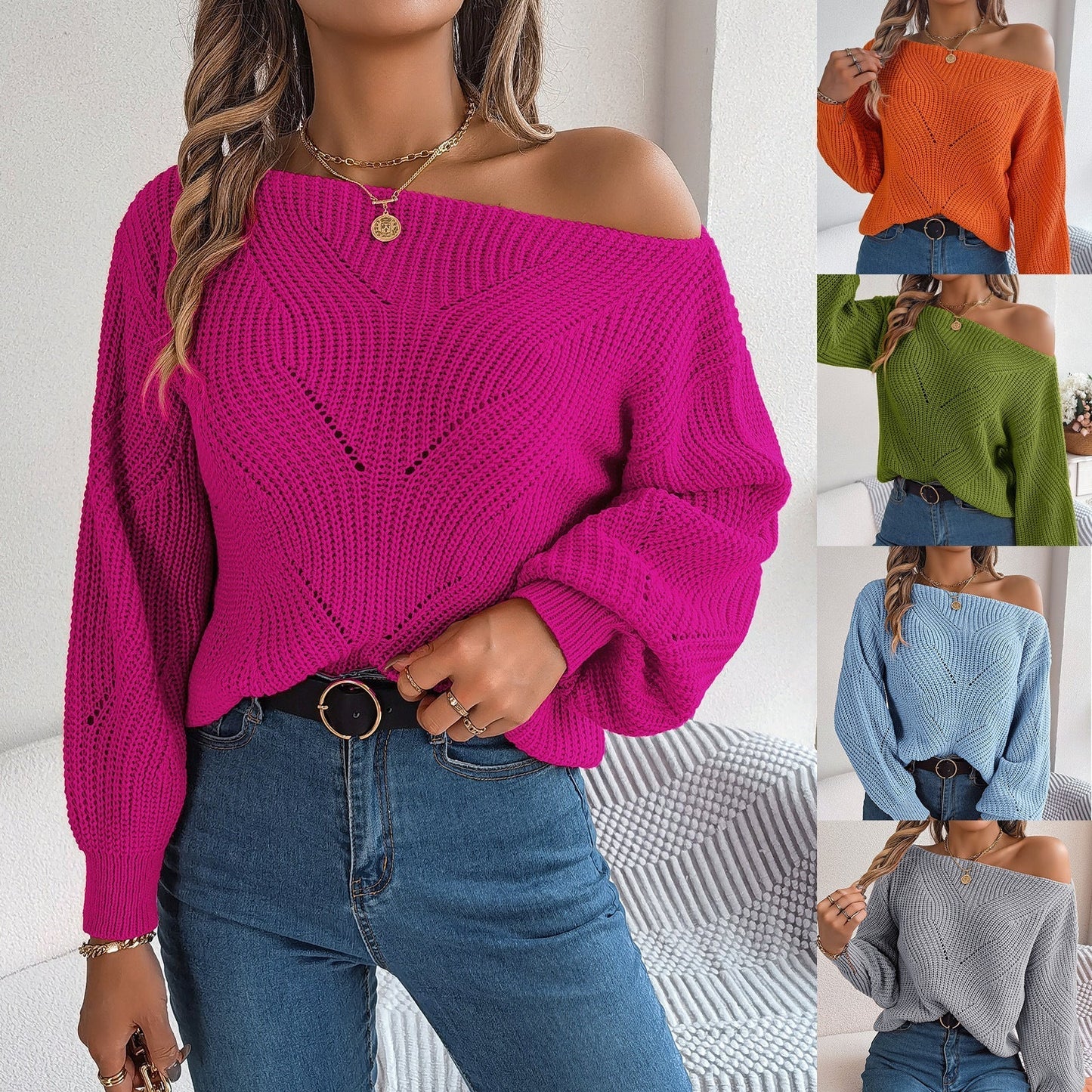 SUÉTER DE TRICOT VERÔNICA (várias cores)