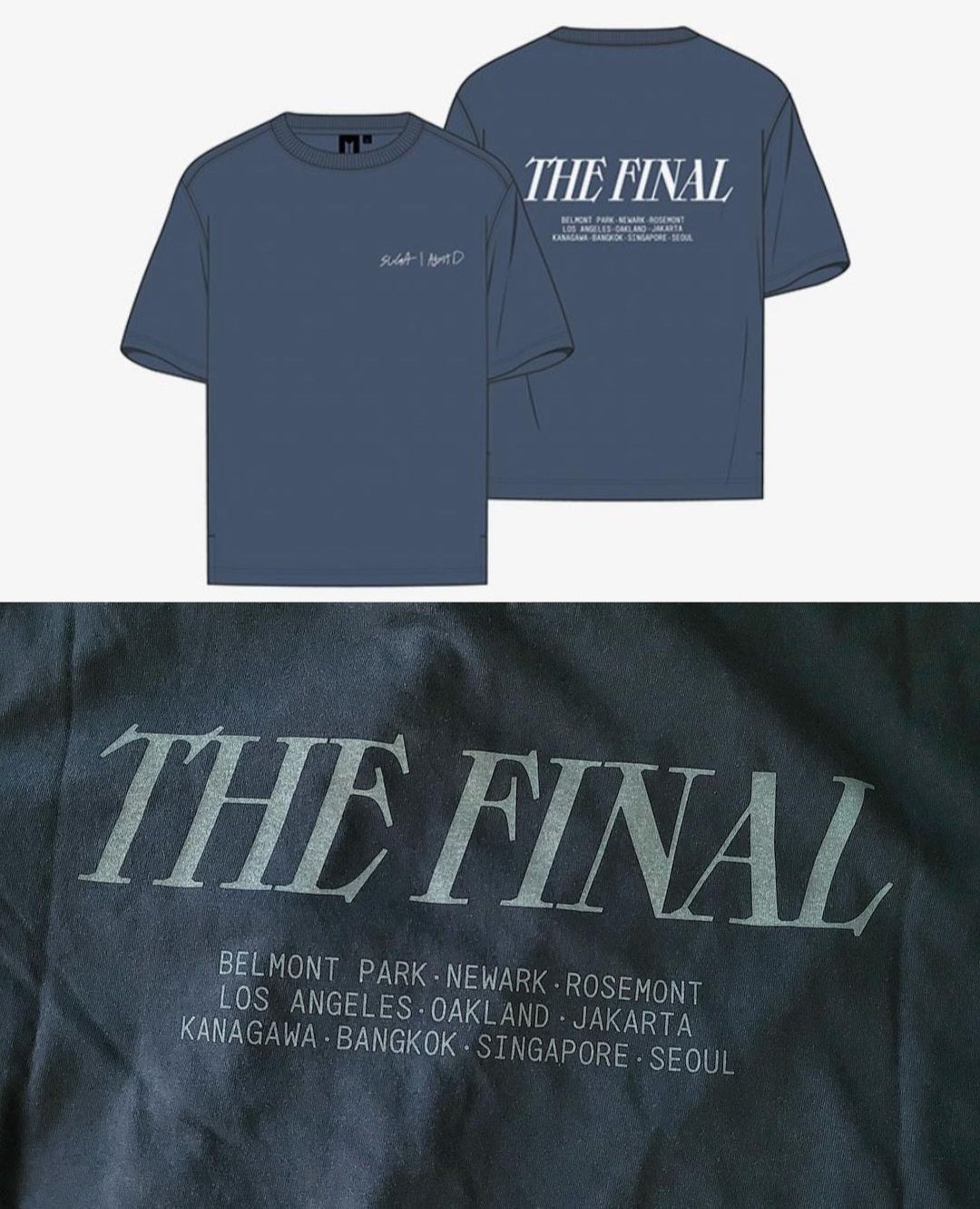CAMISETA SUGA D'DAY AGUST D TOUR THE FINAL 100% ALGODÃO