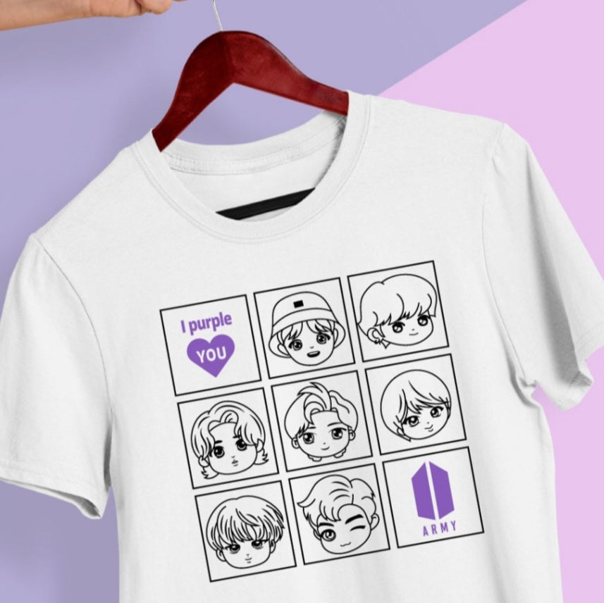 CAMISETA BTS 100% ALGODÃO