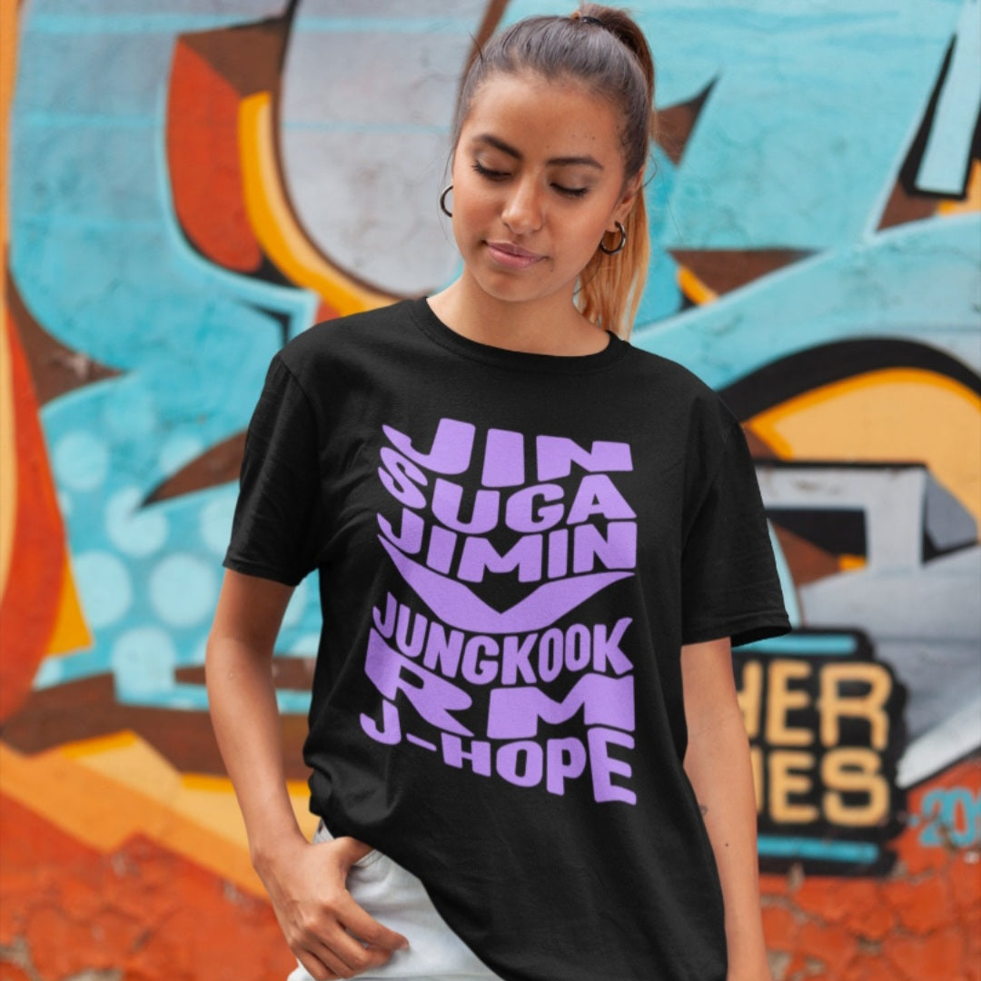 CAMISETA BTS 100% ALGODÃO (preta e branca)
