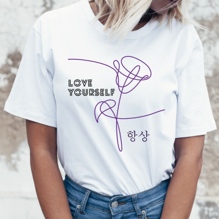 CAMISETA BTS LOVE YOURSELF 100% ALGODÓN