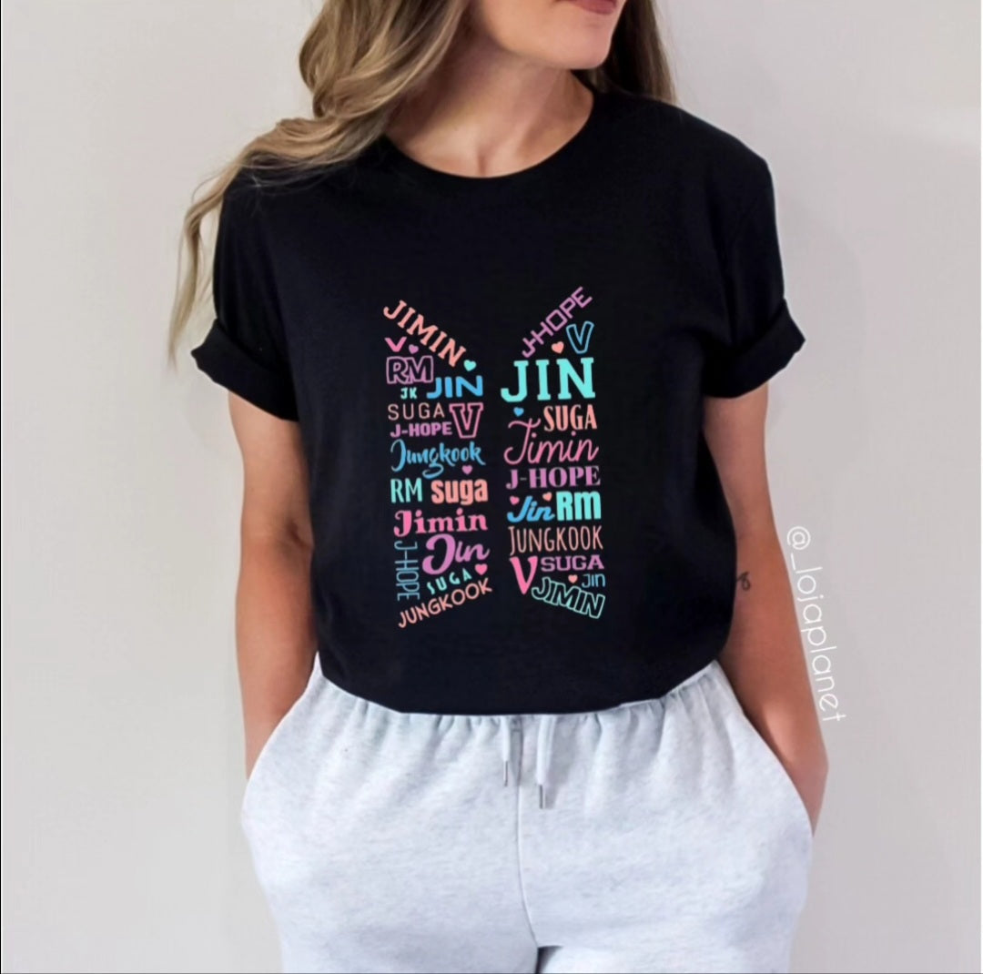 CAMISETA BTS 100% ALGODÃO