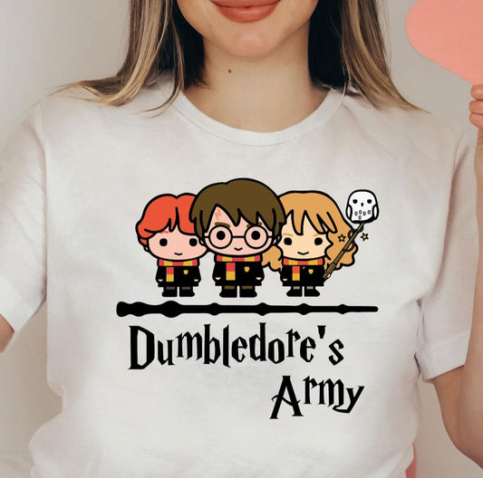 CAMISETA HARRY POTTER "ARMADA DE DUMBLEDORE" 100% ALGODÃO