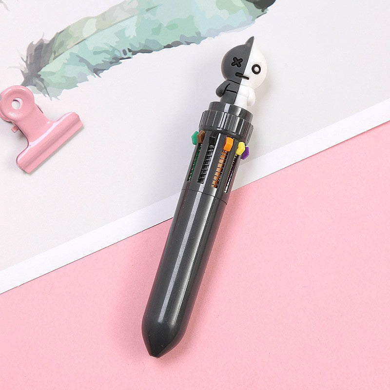 KIT CON 8 BOLÍGRAFOS 10 COLORES BT21