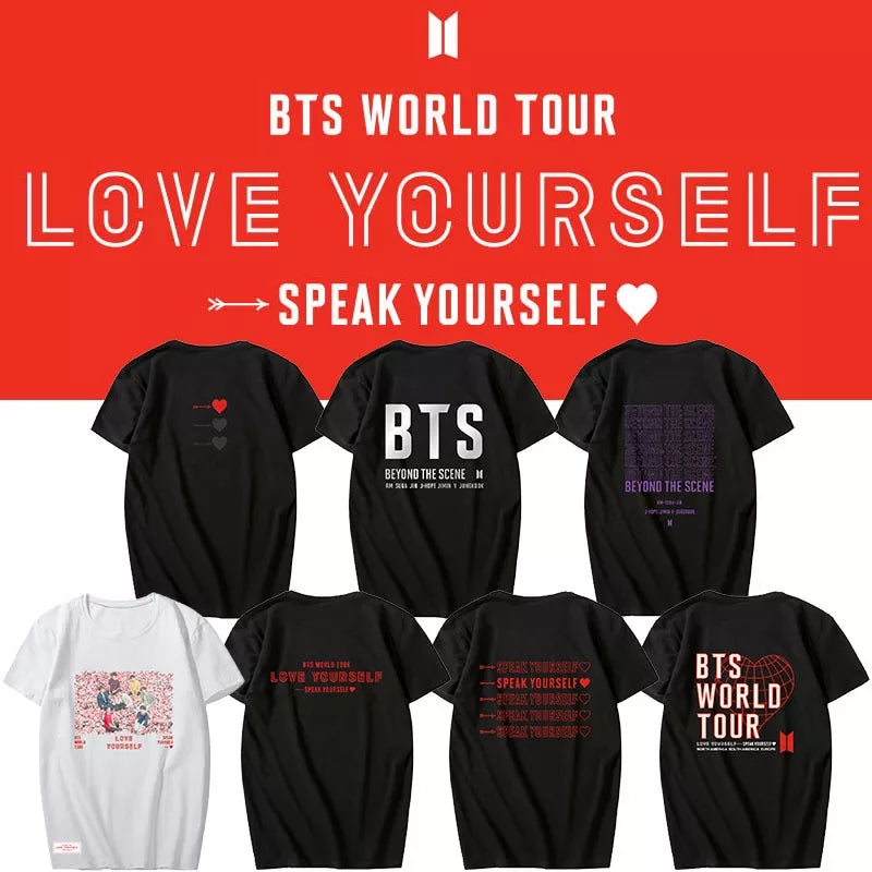 BTS WORLD TOUR LY SPEAK YOURSELF T SHIRTS 100 COTTON