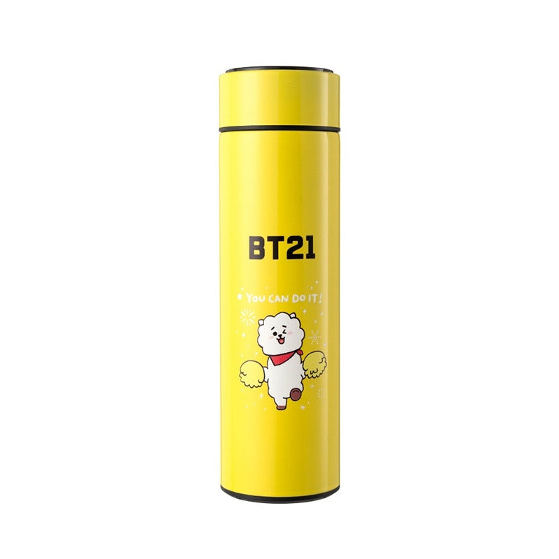 GARRAFA TÉRMICA BT21 AÇO INOX 500ML C/ VISOR LED DE TEMPERATURA