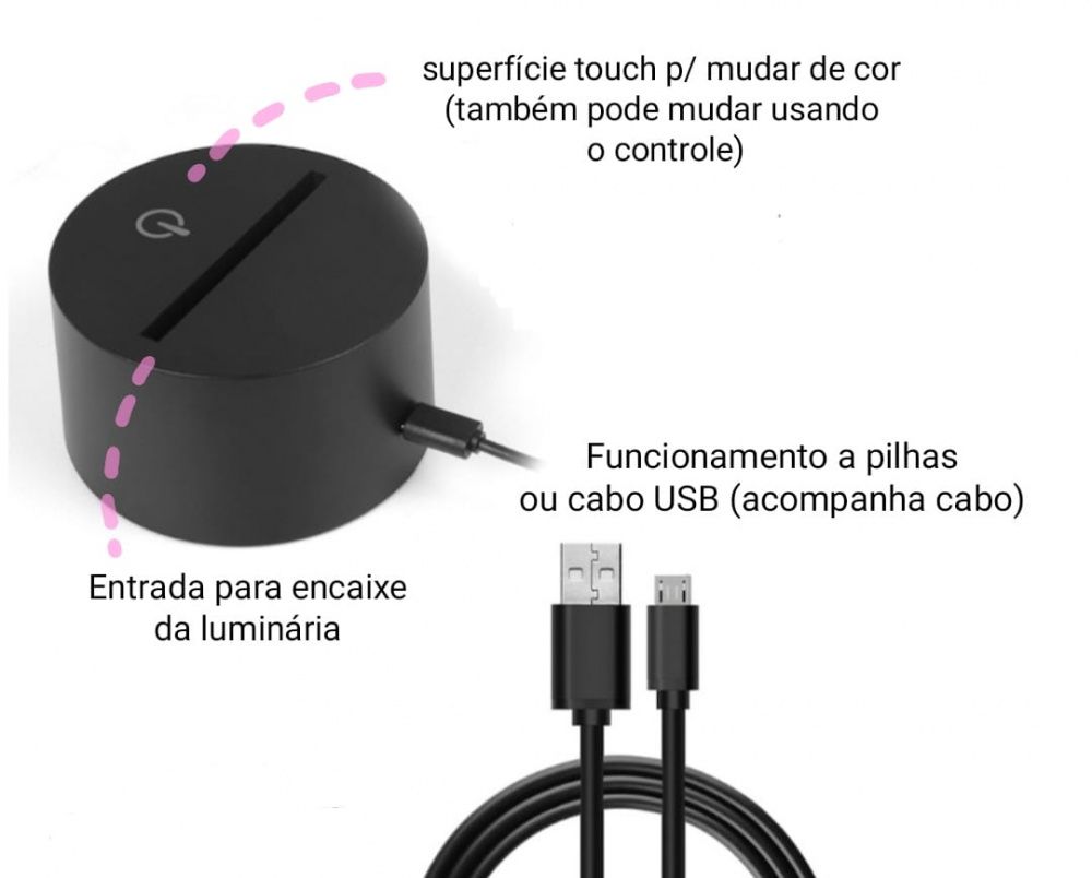 LUMINÁRIA EXO LED MUDA DE COR (16 CORES) C/ CONTROLE REMOTO