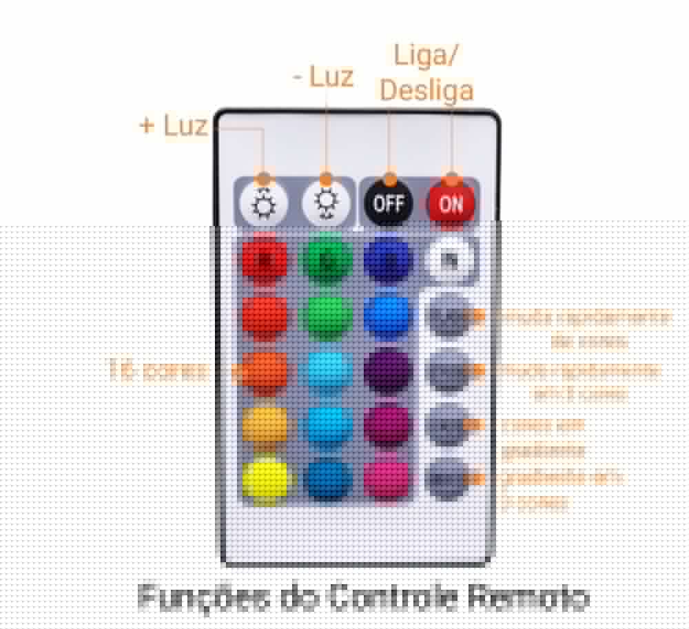 LUMINÁRIA EXO LED MUDA DE COR (16 CORES) C/ CONTROLE REMOTO