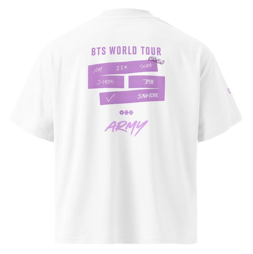 CAMISETA BTS WORLD TOUR ARIRANG 100% ALGODÃO