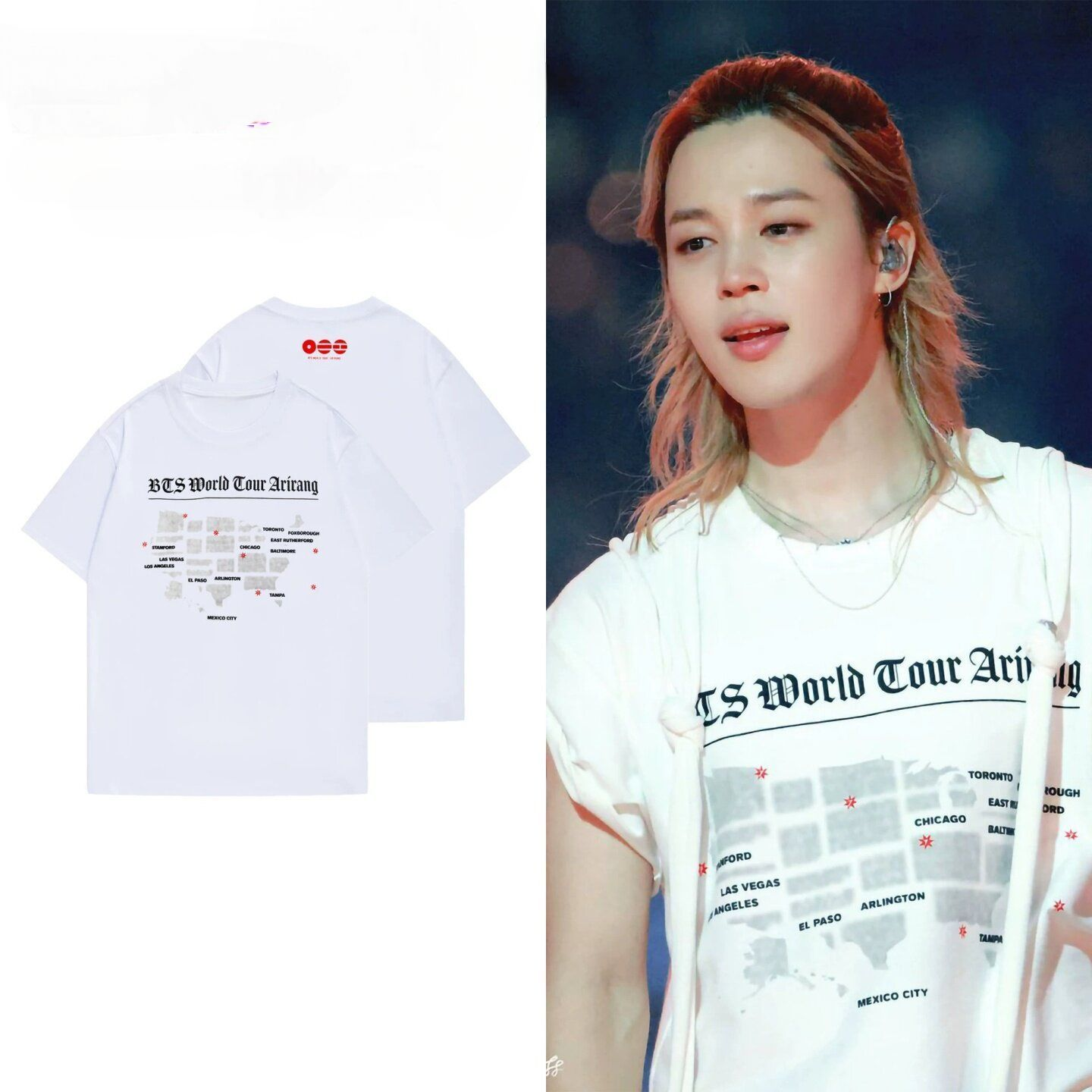 CAMISETA BTS WORLD TOUR ARIRANG 100% ALGODÃO – PLANET STORE