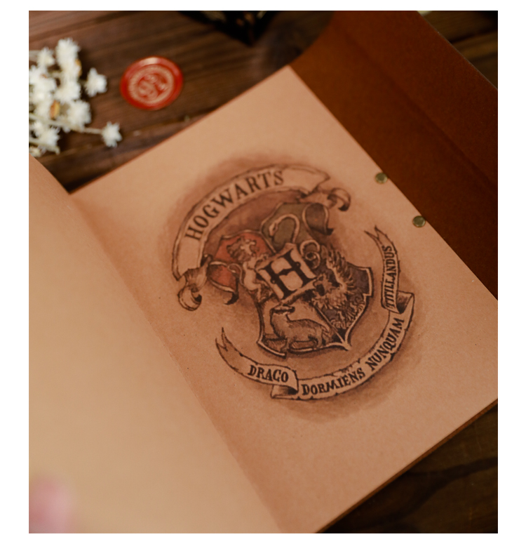 RETRO/VINTAGE WRITING BOOK + HARRY POTTER PEN