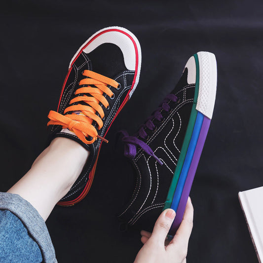 RAINBOW WOMEN'S SNEAKERS (black and white)