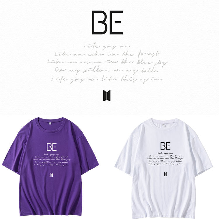 BTS BE 100% COTTON T-SHIRT (various colors)