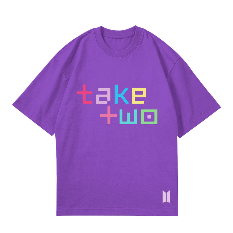 CAMISETA TAKE TWO BTS FESTA 10 ANOS 100% ALGODÃO (várias cores)