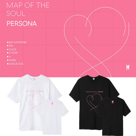 CAMISETAS BTS MOTS PERSONA 100% ALGODÃO (preta, rosa e branca)
