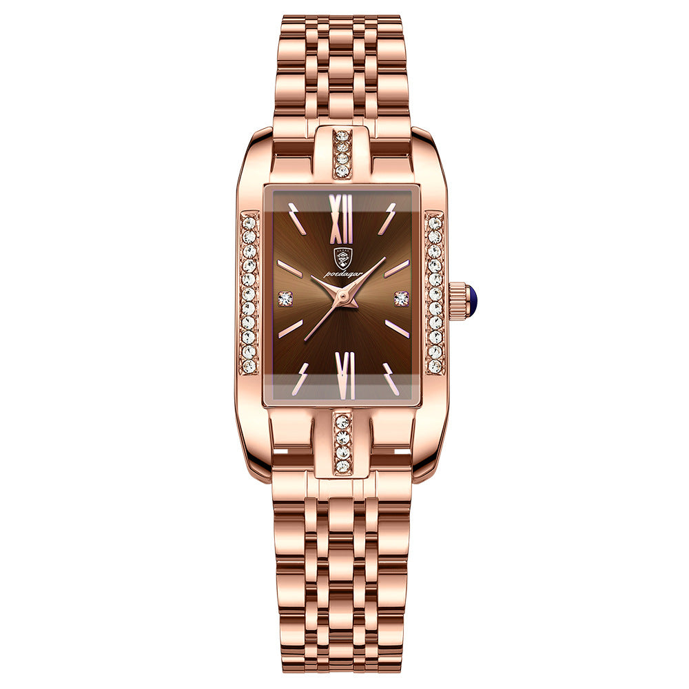 RELOJ DE MUJER CON CORREA DE ACERO INOXIDABLE IMPERMEABLE