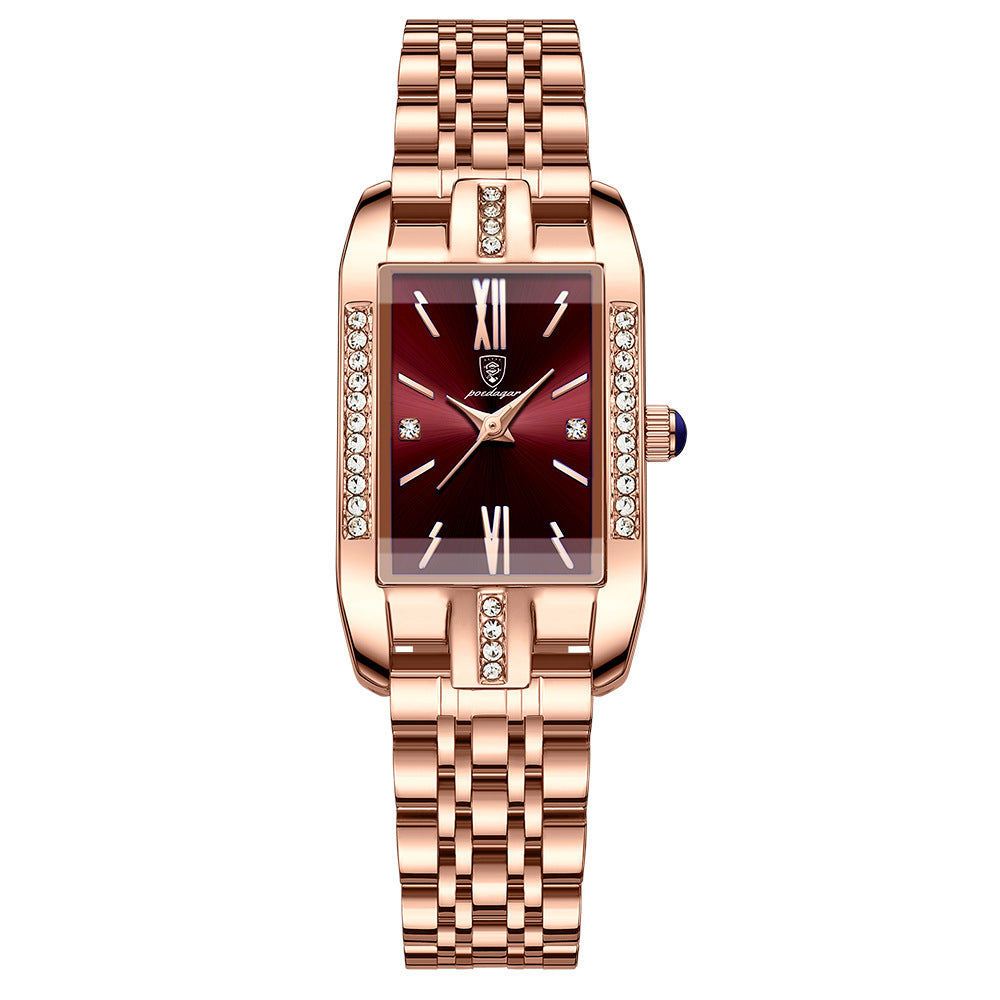 RELOJ DE MUJER CON CORREA DE ACERO INOXIDABLE IMPERMEABLE