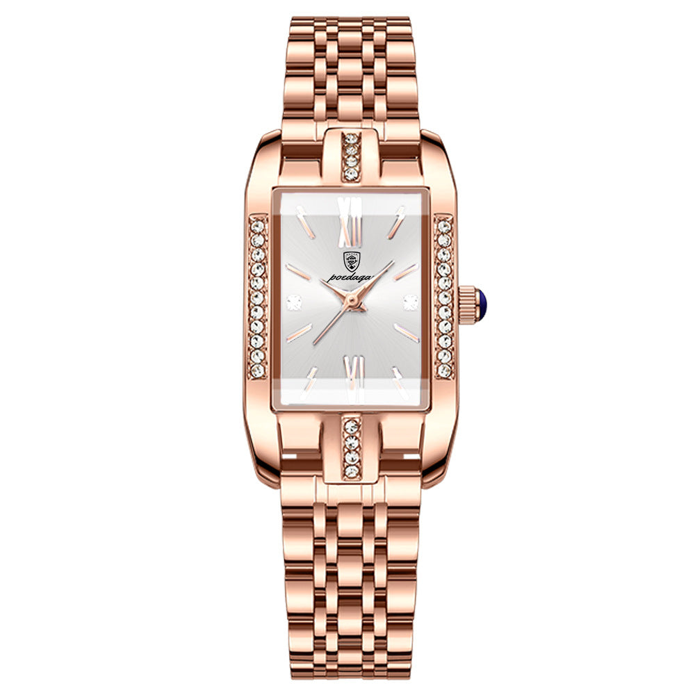 RELOJ DE MUJER CON CORREA DE ACERO INOXIDABLE IMPERMEABLE