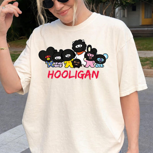BTS HOOLIGAN T-SHIRT 100% COTTON