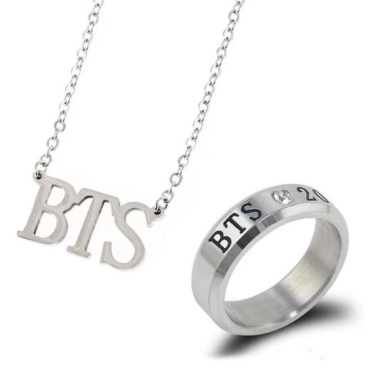 STAINLESS STEEL NECKLACE + RING SET (BTS / INTEGRAL)