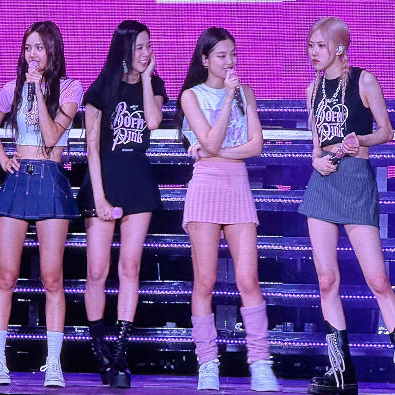 CROPPEDS BLACKPINK BORN PINK 100% ALGODÃO (preto e branco)