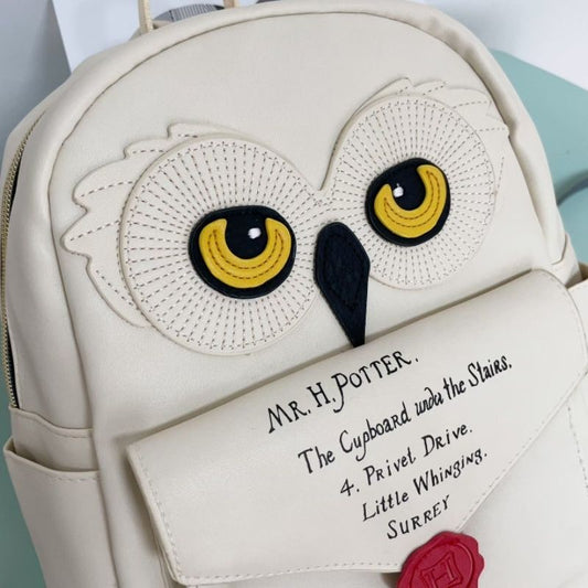BOLSA / MOCHILA HARRY POTTER EDWIGES EM COURO