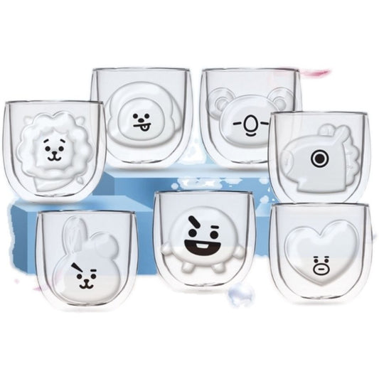 GLASS CUP BT21 BTS