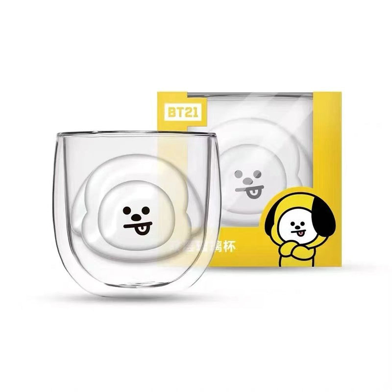 TAZA DE CRISTAL BT21 BTS