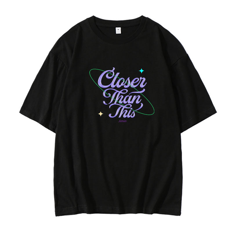 CAMISETA CLOSER THAN THIS JIMIN BTS 100% ALGODÃO