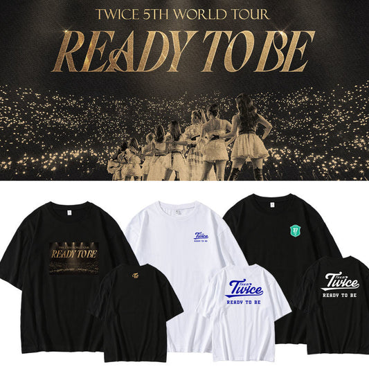 CAMISETAS TWICE 5TH WORLD TOUR READY TO BE 100% ALGODÓN